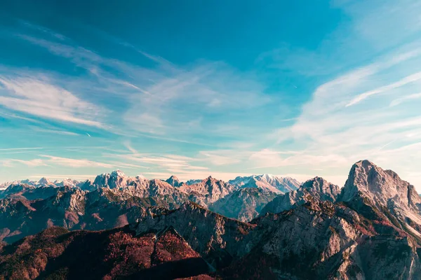 Sunny Day Carnic Alps Colorful Autumn — Stock Photo, Image