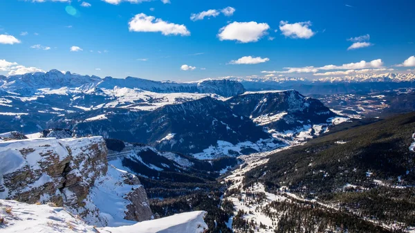 Krásné Italské Dolomity Zimním Dni — Stock fotografie