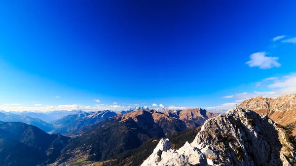 Kalter Aber Sonniger Tag Den Karnischen Alpen Bunten Herbst — Stockfoto