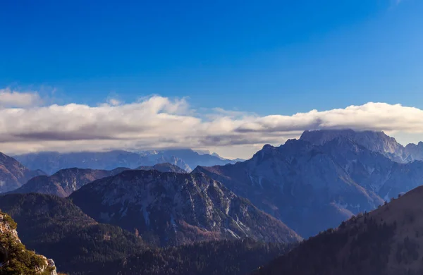 Journée Froide Mais Ensoleillée Dans Les Alpes Carniques Lors Automne — Photo