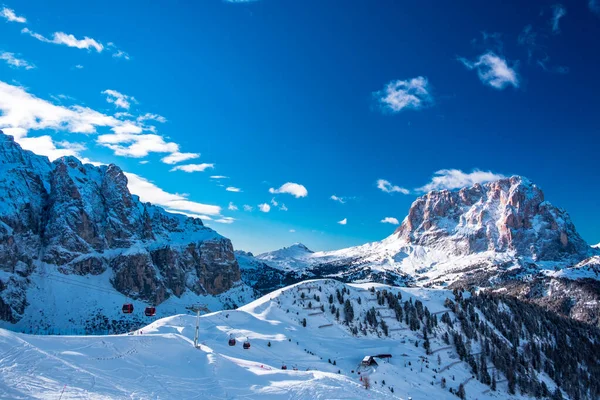 Les Belles Dolomites Italiennes Dans Une Journée Hiver — Photo