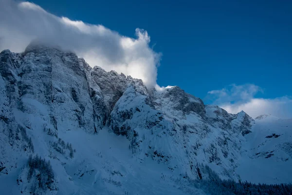 Sur Vallée Strugova Sur Mont Mangart Pour Une Belle Expérience — Photo