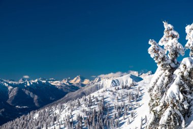 Büyük bir kar yağışı sonrası alaycı alpler. Udine ili, Friuli-Venezia Giulia bölgesi, İtalya