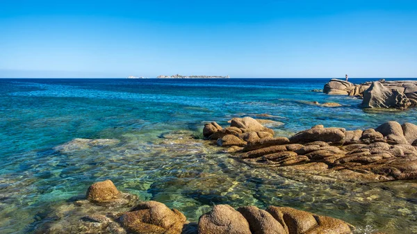 stock image Summer day at Cala Pira,  a beautiful bay in the south-east of Sardegna