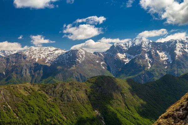 Krásný Jarní Den Horách Nad Val Resia Julian Alps Friuli — Stock fotografie