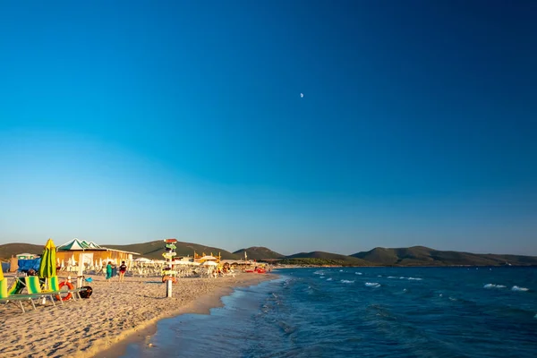 Dia Verão Arenas Biancas Uma Bela Praia Sudoeste Sardenha — Fotografia de Stock