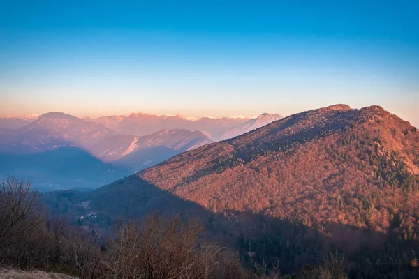 Zimowy Trekking Górach Friuli Wenecja Julijska Włochy — Zdjęcie stockowe
