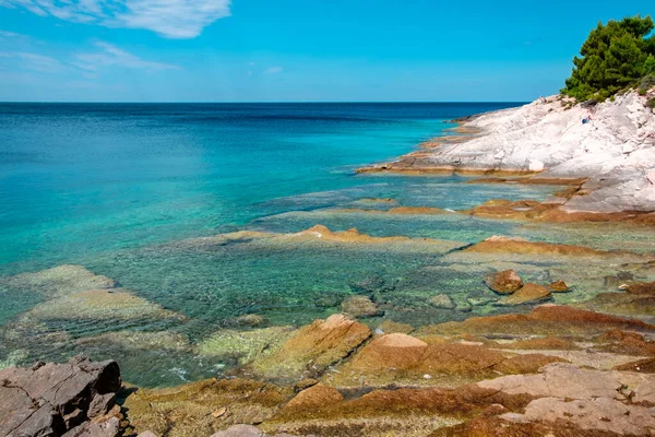 Prachtige Zee Van Premantura Kroatië — Stockfoto