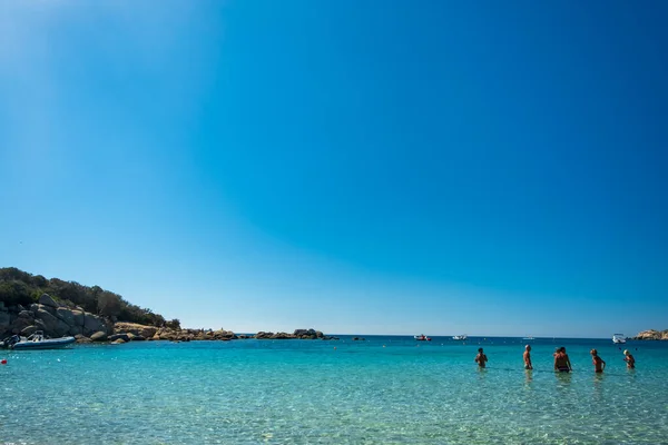 Día Verano Cala Pira Una Hermosa Bahía Sureste Cerdeña — Foto de Stock