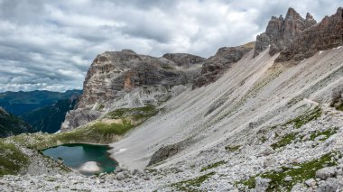 Güzel Dolomiti bir yaz gününde, Trentino-Alto Adige, İtalya