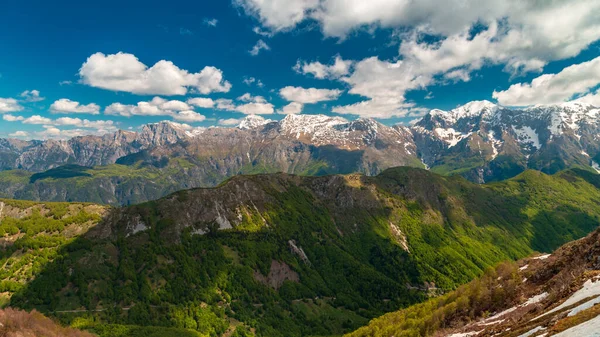 Een Prachtige Lentedag Bergen Boven Val Resia Juliaanse Alpen Friuli — Stockfoto