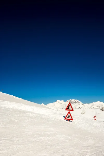 雪に埋もれ道路信号 — ストック写真