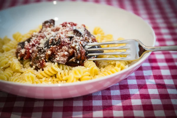 Pasta alla norma piatto — Foto Stock