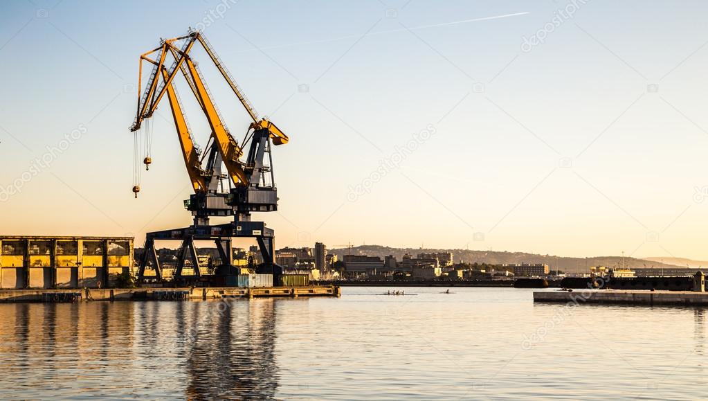 Cranes of the port of Trieste