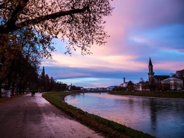 Salzburg akşam manzarası — Stok fotoğraf