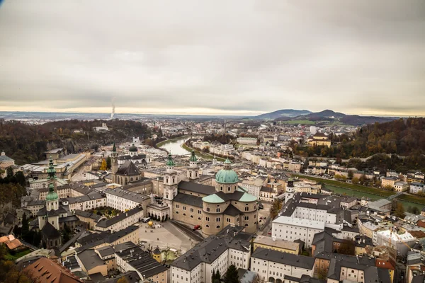 Salzburg with Salzach river — Stock Photo, Image