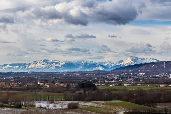 Italské oblasti se sněhem — Stock fotografie