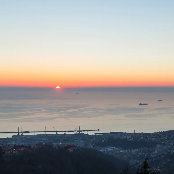 Evening in the bay of Trieste — Stock Photo, Image