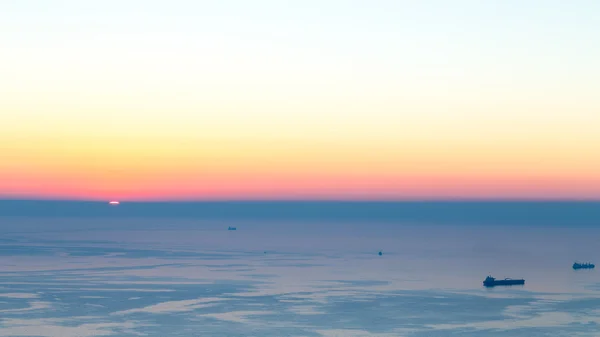 Soirée dans la baie de Trieste — Photo