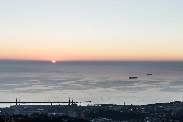 Soirée dans la baie de Trieste — Photo