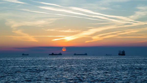 Petrolero en la bahía de Trieste — Foto de Stock