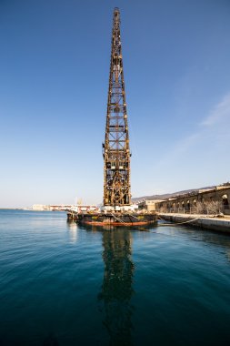 Trieste bağlantı noktası eski bir vinç