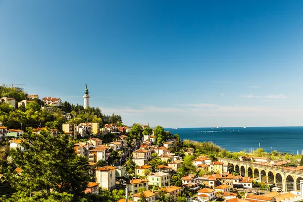 Old lighthouse in the bay of Trieste — Stock Photo, Image