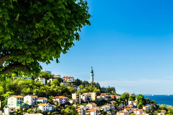 Old lighthouse in the bay of Trieste — Stock Photo, Image