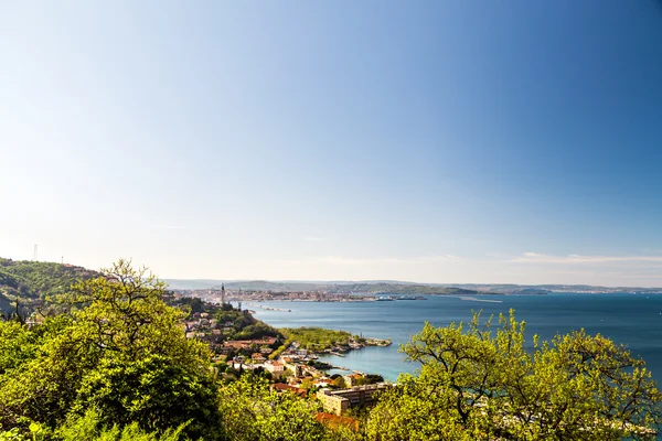 Old lighthouse in the bay of Trieste — Stock Photo, Image