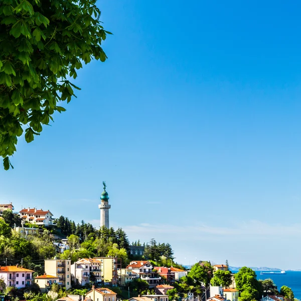 Old lighthouse in the bay of Trieste — Stock Photo, Image