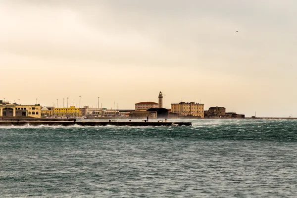 Viento en el muelle de Trieste — Foto de Stock