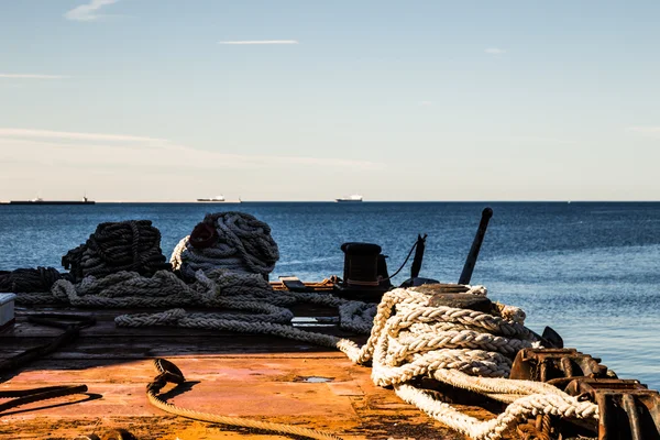 Nautical equipment in the port of Trieste — Stock Photo, Image