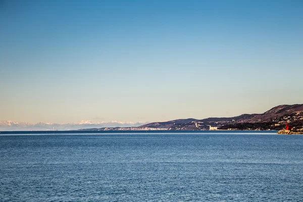 Winter morning at the port of Trieste — Stock Photo, Image