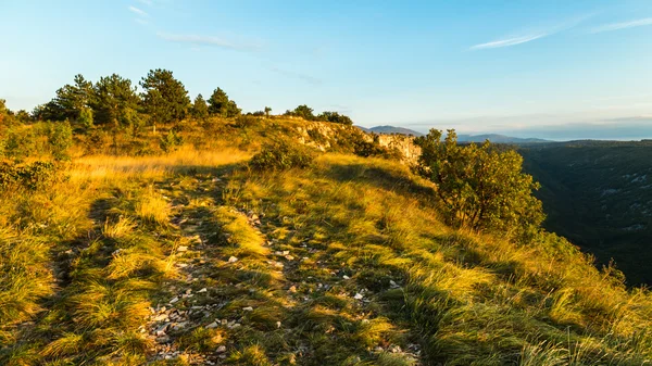 Autumn evening in Val Rosandra — Stock Photo, Image