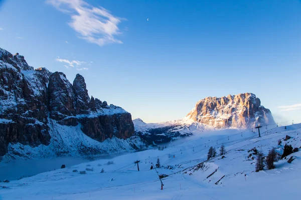 Dolomiti italian gata pentru sezonul de schi — Fotografie, imagine de stoc