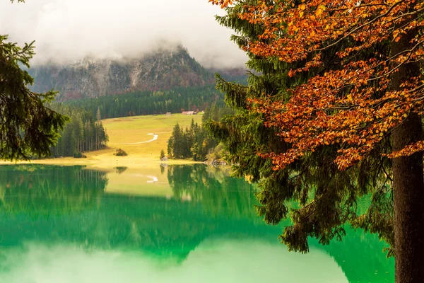 Herfst ochtend in de Alpen — Stockfoto