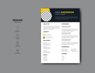 Profesyonel CV şablona devam ediyor. vektör minimalist CV / devam tasarımı.