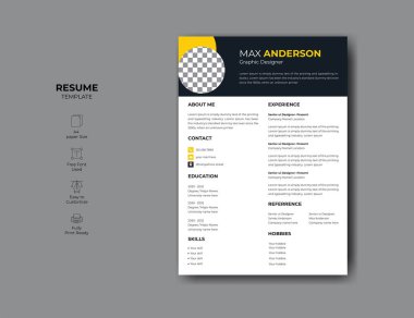 Profesyonel CV şablona devam ediyor. vektör minimalist CV / devam tasarımı.
