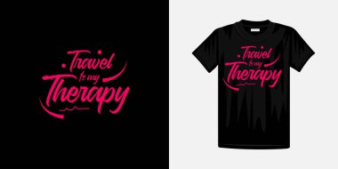 Seyahat benim tipografi dizaynım. Ünlü tişört tasarımı.