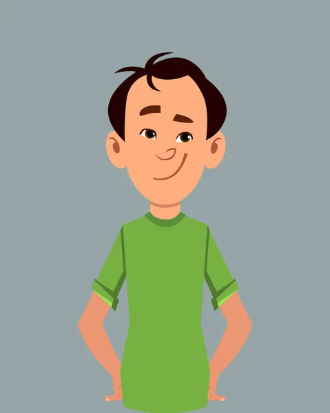Zeichentrickfigur Lachende Mimik Vektor Illustration Charakterausdruck Junger Geschäftsleute Für Design — Stockvektor