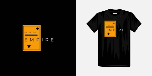 帝国字体T恤的设计 著名的T恤设计报价 — 图库矢量图片