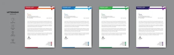 Profesjonalny Business Letterhead Design — Wektor stockowy