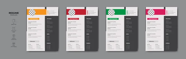 Professioneel Hervatten Modern Design Minimalistisch Vectorcv Hervat Ontwerp — Stockvector