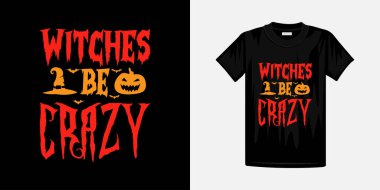 Cadılar Bayramı 'nda cadılar bayramı için cadılar bayramı erkek, kadın ve çocuklar için yeni tişört tasarımı. Güzel ve göz alıcı vektör tasarımı.