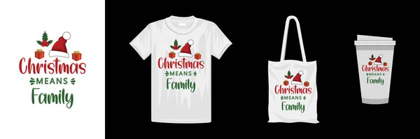 Tema Navidad Diseño Camiseta Diseño Tipográfico Creativo — Vector de stock