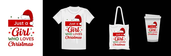 Diseño Camisetas Navideñas Diseño Tipográfico Navidad — Vector de stock
