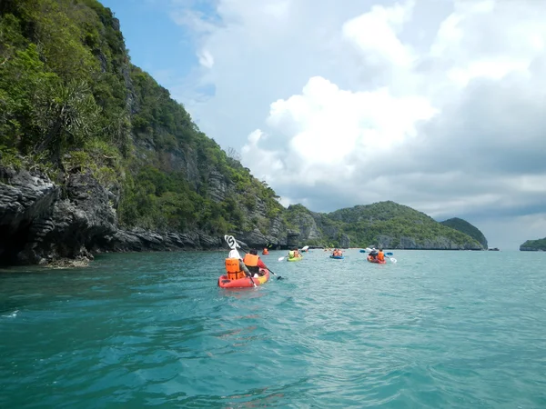 Water sport kayaking at Samui island — Stock Photo, Image