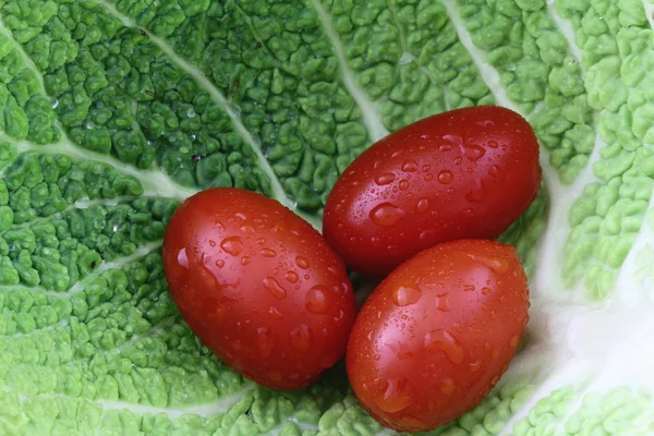 Nahaufnahme von drei tomaten — Stock Photo, Image