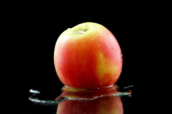 Apfel gelb-rot — Stockfoto