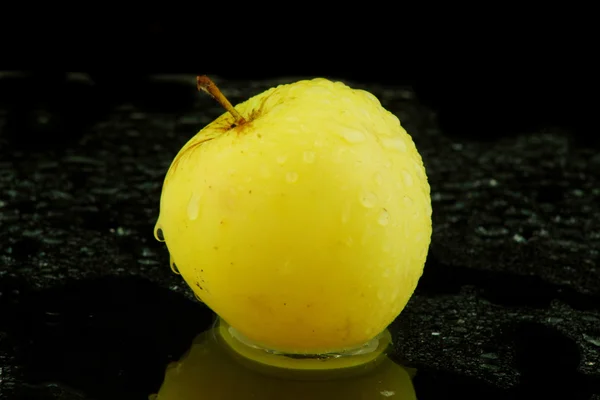 Apfel gelb schwarz — Photo
